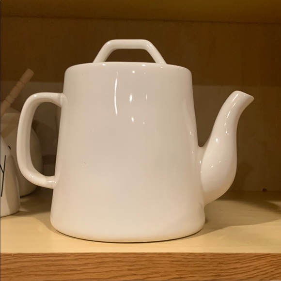 Rae Dunn White Ceramic Teapot with Black Lettering - Picture 2 of 3